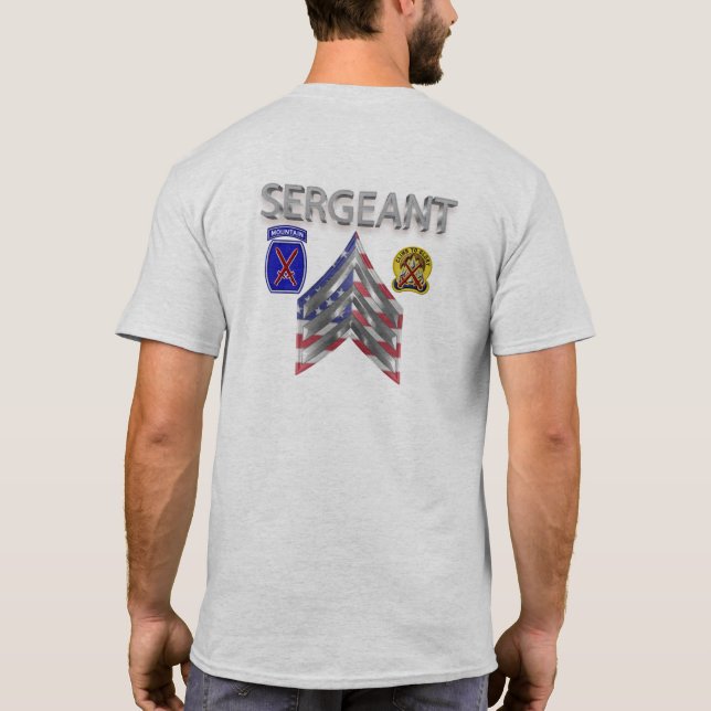 10th Mountain-inspektör T Shirt (Baksida)