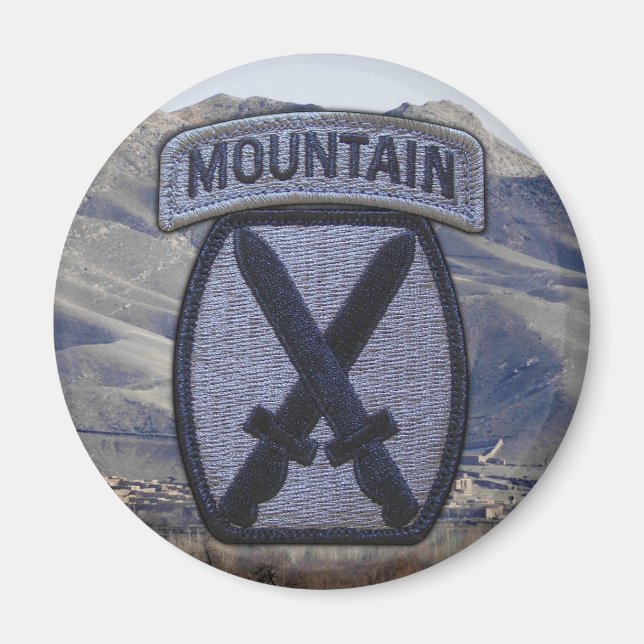 10th MTN-berguppdelning lappar veteranvets Magnet (Framsidan)