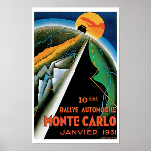 10th Rallye bil de Monte - carlo Poster