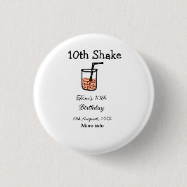 10th Shake 10th grattis på födelsedagen milkshake Knapp