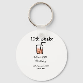 10th Shake 10th grattis på födelsedagen milkshake Nyckelring