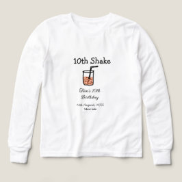 10th Shake 10th grattis på födelsedagen milkshake T Shirt