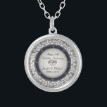 10th Silverbröllopsdag Silverpläterat Halsband<br><div class="desc">20th Bröllopsdagmönster - konstverk av Amelia Carrie</div>