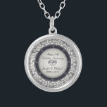 10th Silverbröllopsdag Silverpläterat Halsband<br><div class="desc">20th Bröllopsdagmönster - konstverk av Amelia Carrie</div>