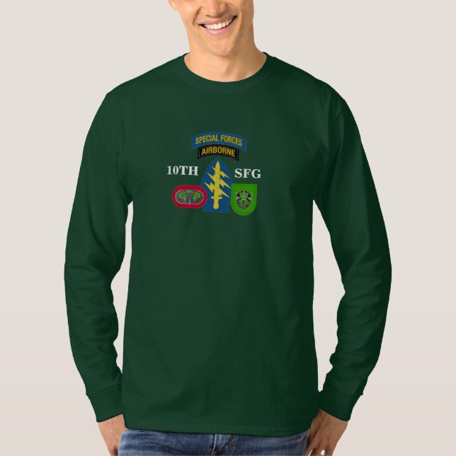 10TH SPECIELL STYRKAGRUPPSKJORTA T-SHIRT (Framsida)