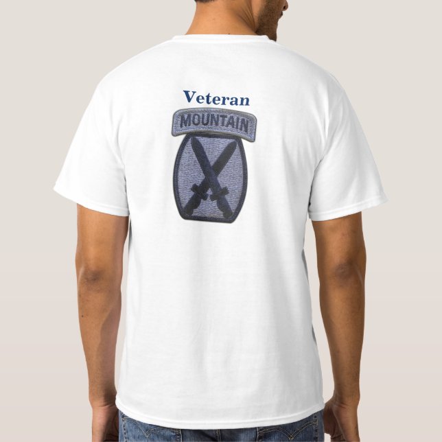 10th vets för berguppdelningsFort Drum veteran Tee (Baksida)