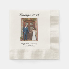 10th Wedding Anniversary Party Personalized Photo Pappersservett