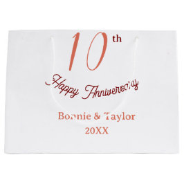 10th wedding anniversary peach pastel name retro b