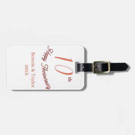 10th wedding anniversary peach pastel name retro b bagagebricka