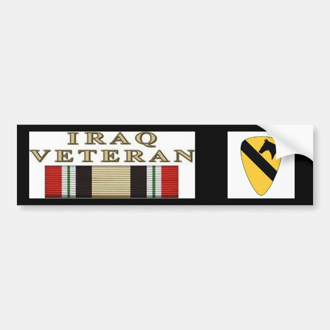 10x10_1stCav-Logo_V01 iraq krigveteran Bildekal (Framsidan)