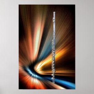 10x14 Flute Poster eller bild för musiker