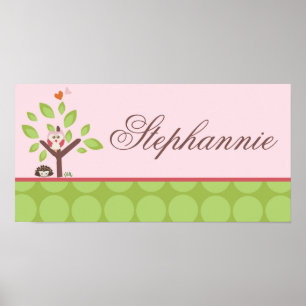 10x20 Namn Wall Art Kärlek och Nature Girl Woodlan Poster