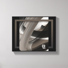 10x8" Terra’s Tender Whisper Abstract Brown Flower Canvastryck