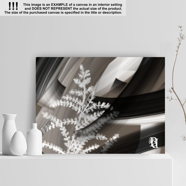 10x8" Terra’s Tender Whisper Abstract Brown Flower Canvastryck (Skapare uppladdad)