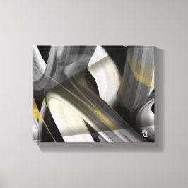 10x8-tums Trend Abstrakt Art Canvas Black White Gu