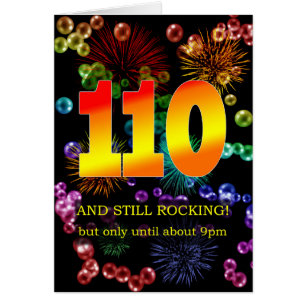 110:e födelsedag fortfarande hälsningskort