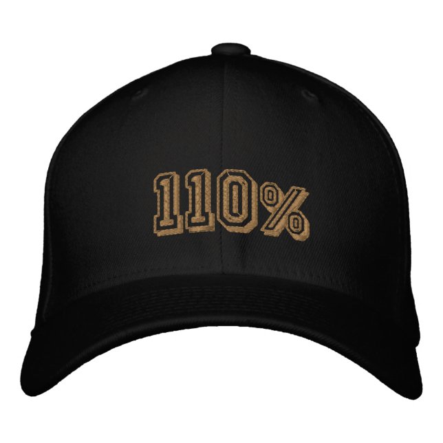110 % Guld Champions Embroided Cap Broderad Keps (Framsida)