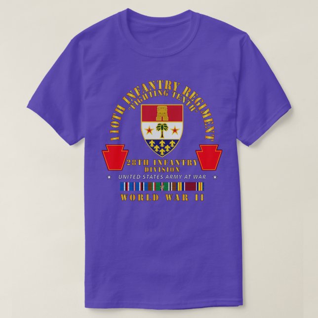 110 Infantry Regiment FIghting tionde DUI 28:e ID  T Shirt (Design framsida)