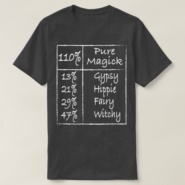 110 Rena magick av zigenare, hippie Fairy Witchy 7 T Shirt (Design framsida)