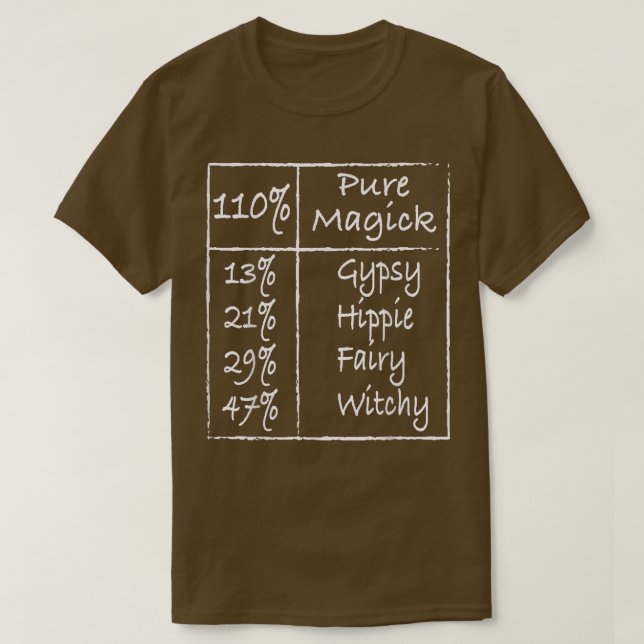 110 Rena magick av zigenare, hippie, kök T Shirt (Design framsida)