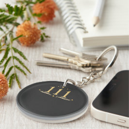 111 Änglanummer Nyckelring | Andlig Minimalist B