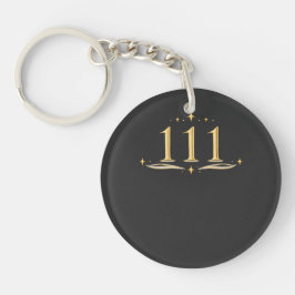 111 Änglanummer Nyckelring | Andlig Minimalist B