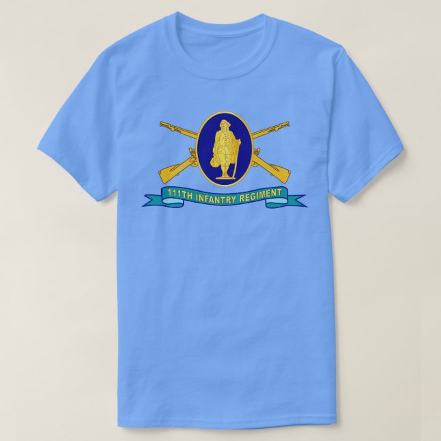 111:e infanteriregim DUI w Br Ribbon X T Shirt (Design framsida)