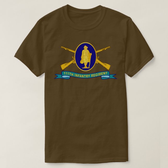 111:e infanteriregim DUI w Br Ribbon X T Shirt (Design framsida)