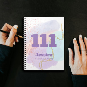 111 Höga vibes för justering och manifest antellen Anteckningsbok