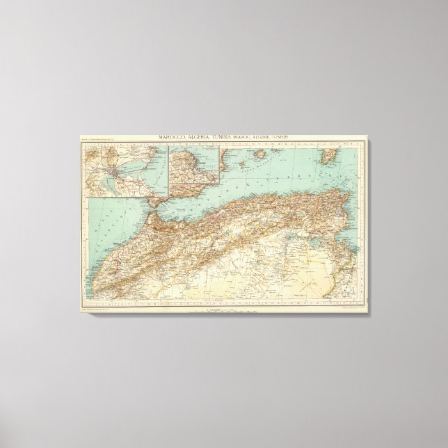 112 Marocko, Algeriet, Tunisien Canvastryck (Framsida)