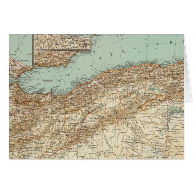 112 Marocko, Algeriet, Tunisien Hälsningskort (Framsidan Horizontal)