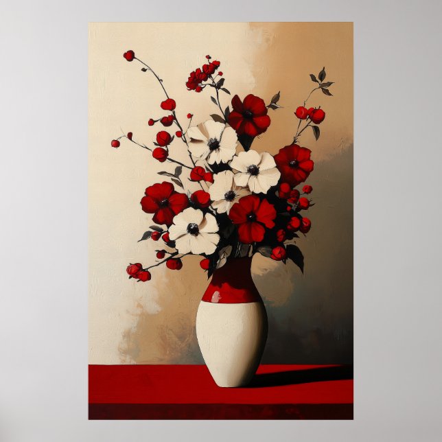 1132 Styrka och Lugn för minimalism i Blommigten - Poster (Framsidan)