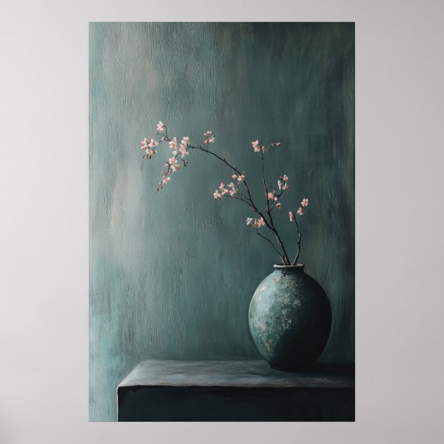 1134 Styrka och Lugn för minimalism i Blommigten - Poster (Framsidan)
