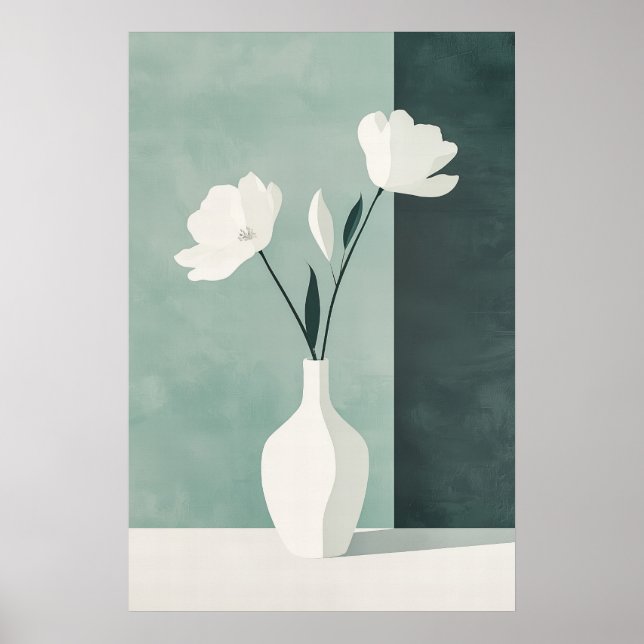 1137 Styrka och Lugn för minimalism i Blommigten - Poster (Framsidan)