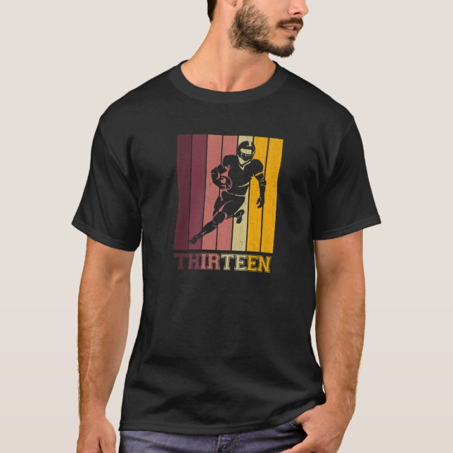113:e födelsedagen för Boys Football Player 13 år  T Shirt (Framsida)