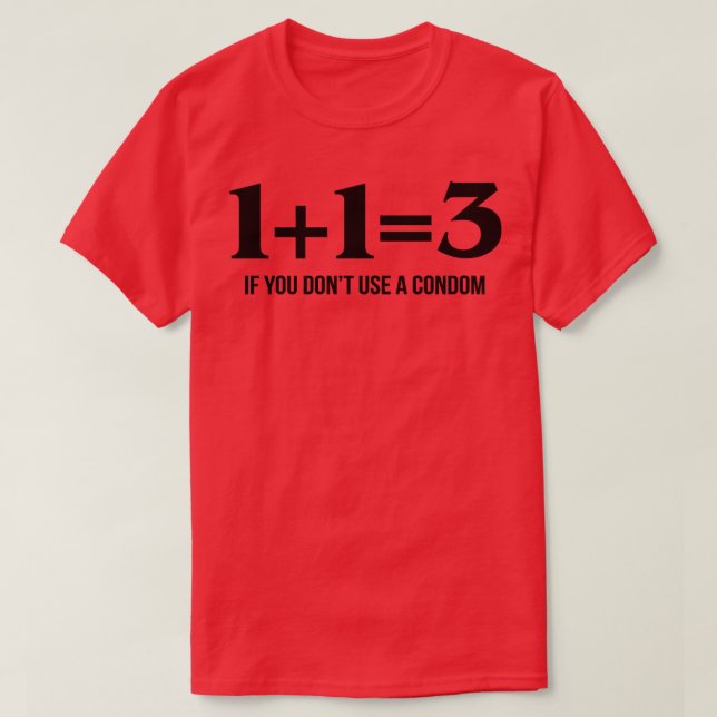113 Om du inte Användor en kondom T Shirt (Design framsida)