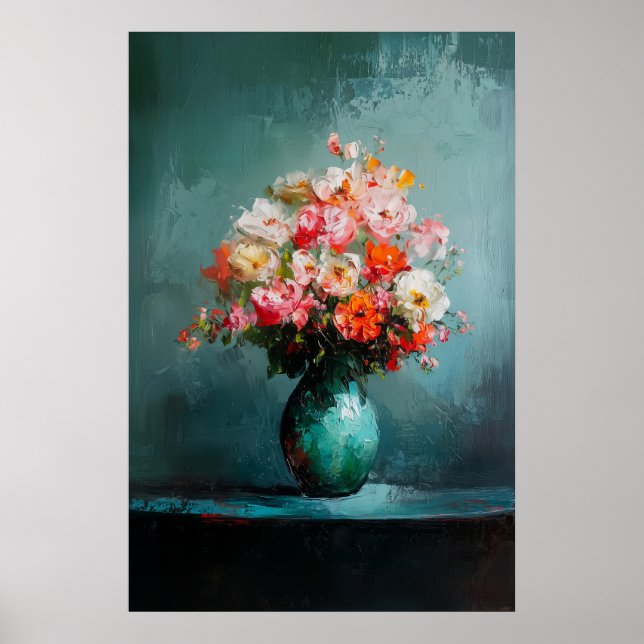 1140 Styrka och Lugn för minimalism i Blommigten - Poster (Framsidan)