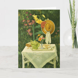1144 Tea Time in Garden Mors dag Card Kort