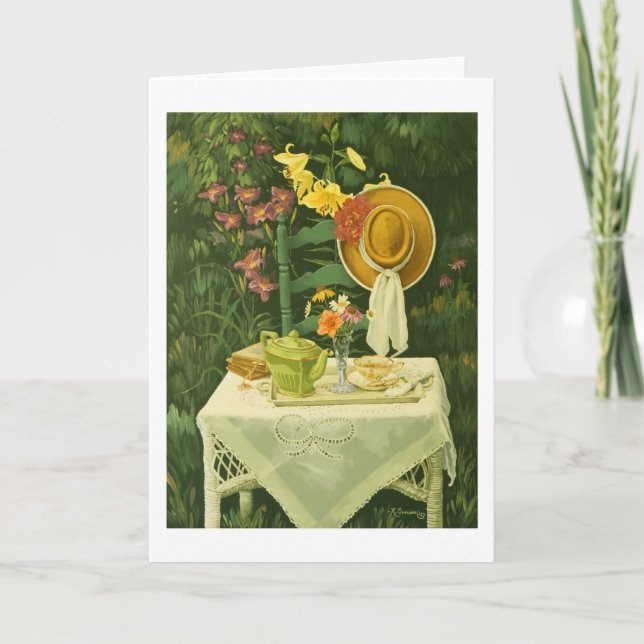 1144 Tid i Garden Greeting Card Kort (Framsida)