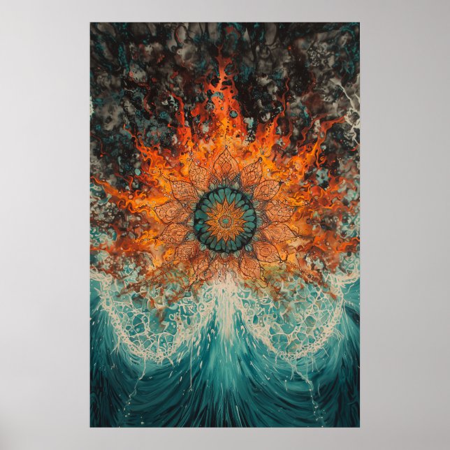 1151 Brand och Vatten Poster (Framsidan)