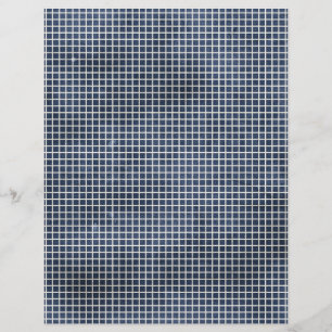 1155 NAVY BLUE GRID PAPPER MÖNSTER-MALL STRUKTUR REKLAMBLAD