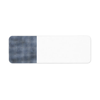 1155 NAVY BLUE GRID PAPPER MÖNSTER-MALL STRUKTUR RETURADRESS ETIKETT