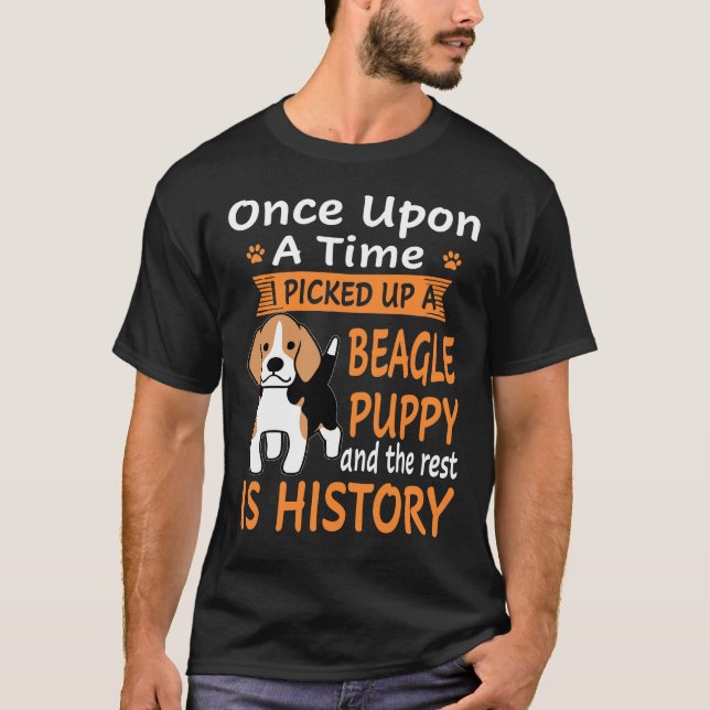 115 en gång - beagle-valp t shirt (Framsida)