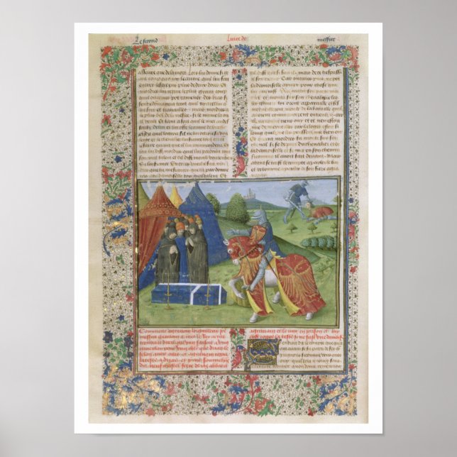 115 f.425v Lancelot Killing Herr Agravain (vellu) Poster (Framsidan)