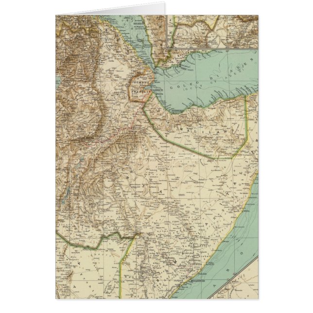 11617 Eritrea, Etiopien, Somalia Hälsningskort (Framsidan)