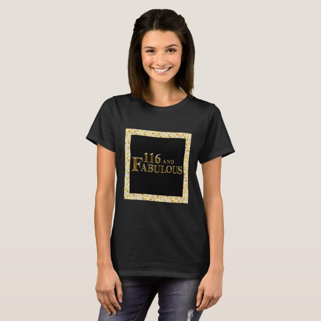 116 Födelsedag  T Shirt (Hel framsida)