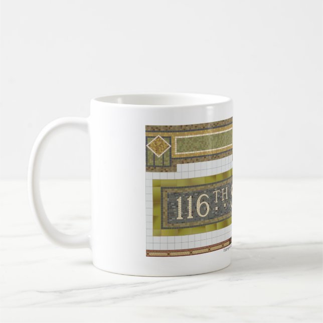 116th Tunnelbananmosaik för St NY Kaffemugg (Vänster)