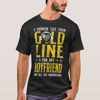 1183 Dispatcher Thin Guld Line I hedrar tunnet T Shirt