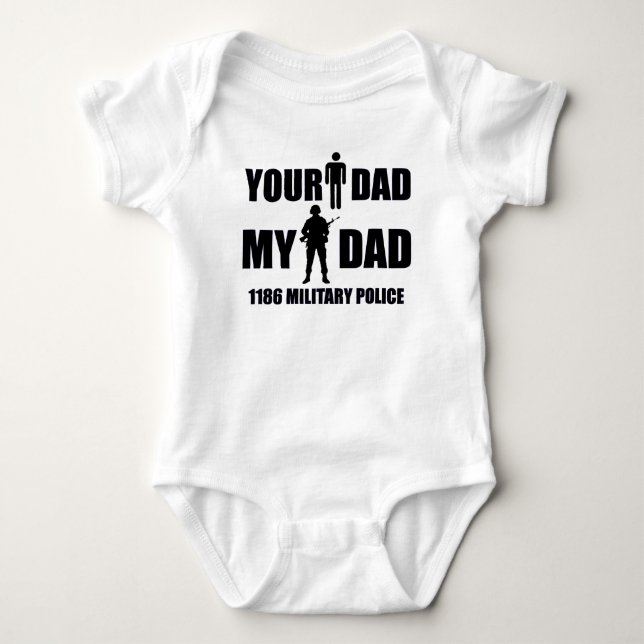 1186 Militär polis - Er Pappa - Min Pappa Tee (Framsida)