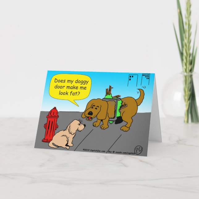 1188 får min hunddörr mig att se tjock ut serie kort (Framsida)